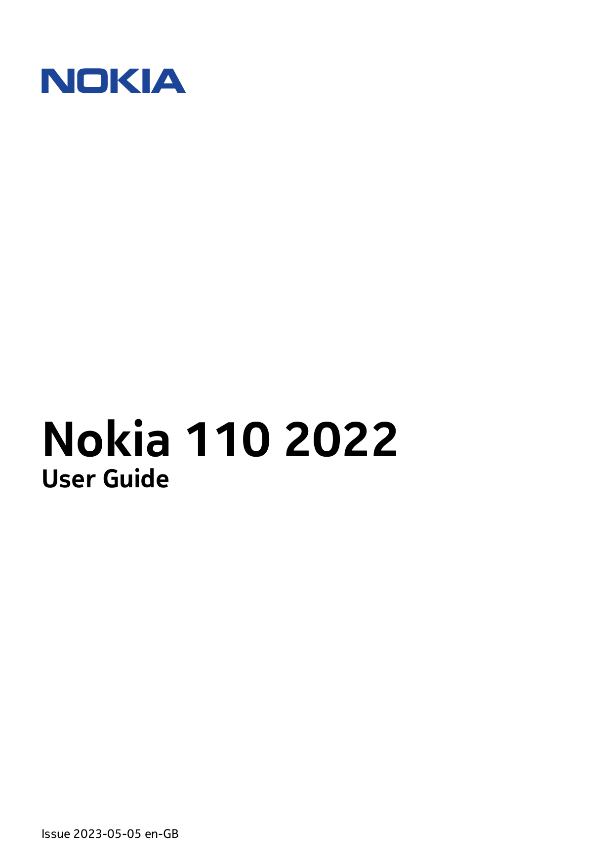 Nokia 110 2022User GuideIssue 2023-05-05 en-GB