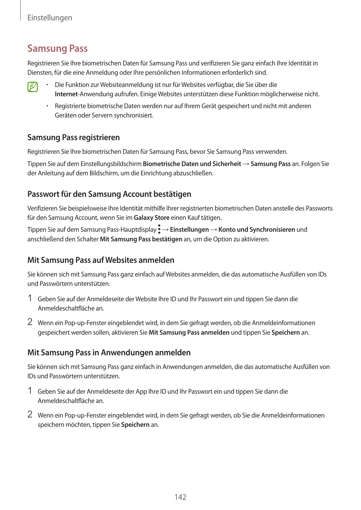 EinstellungenSamsung PassRegistrieren Sie Ihre biometrischen Daten für Samsung Pass und verifizieren Sie ganz einfach Ihre Ident