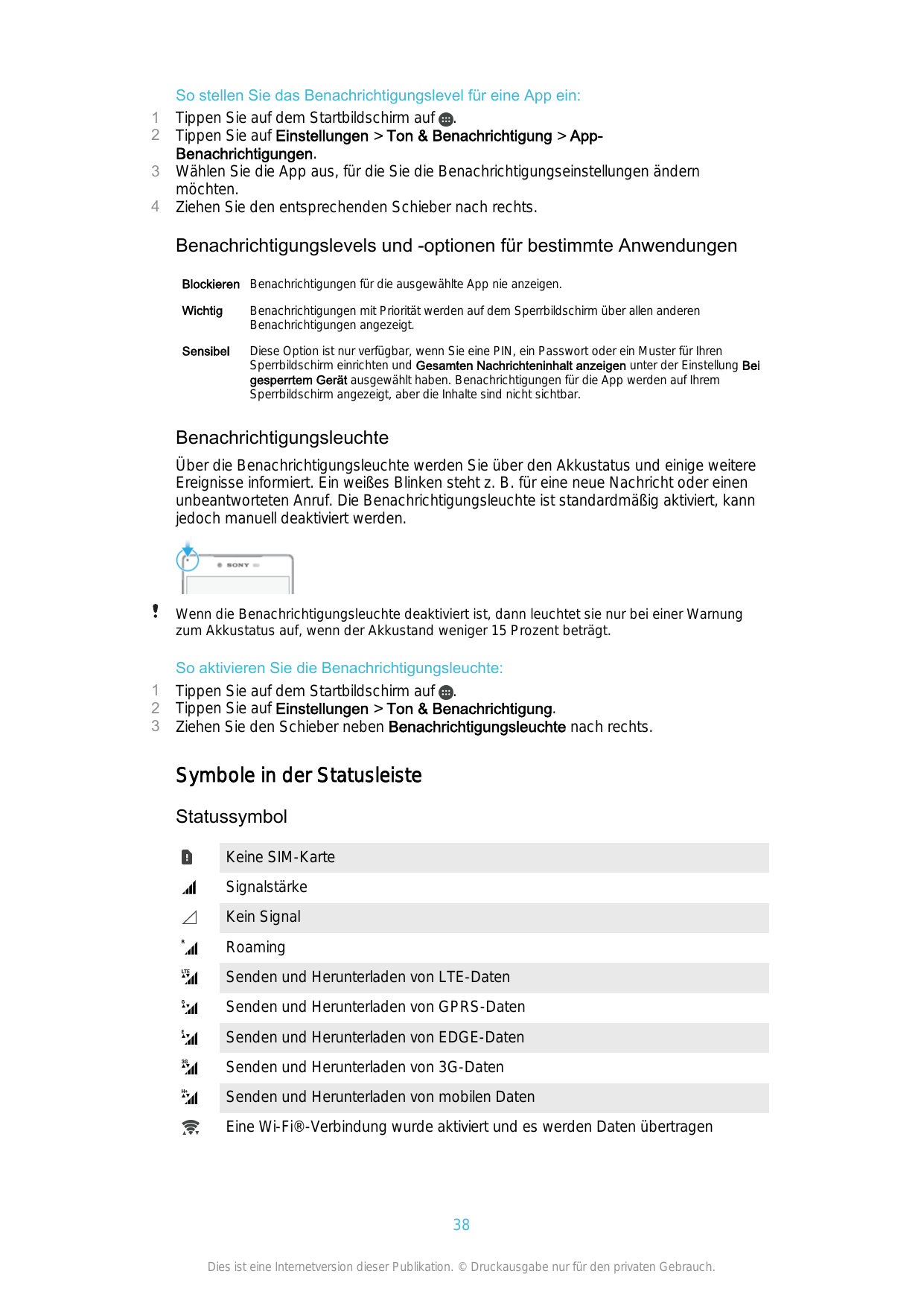 1234So stellen Sie das Benachrichtigungslevel für eine App ein:Tippen Sie auf dem Startbildschirm auf .Tippen Sie auf Einstellun