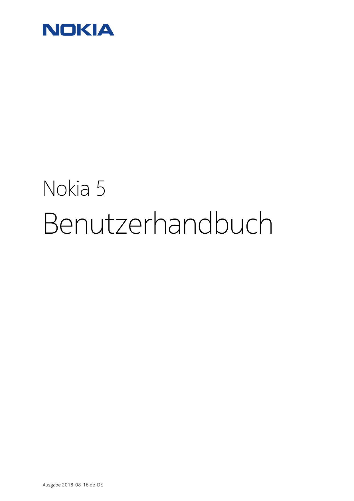 Nokia 5BenutzerhandbuchAusgabe 2018-08-16 de-DE