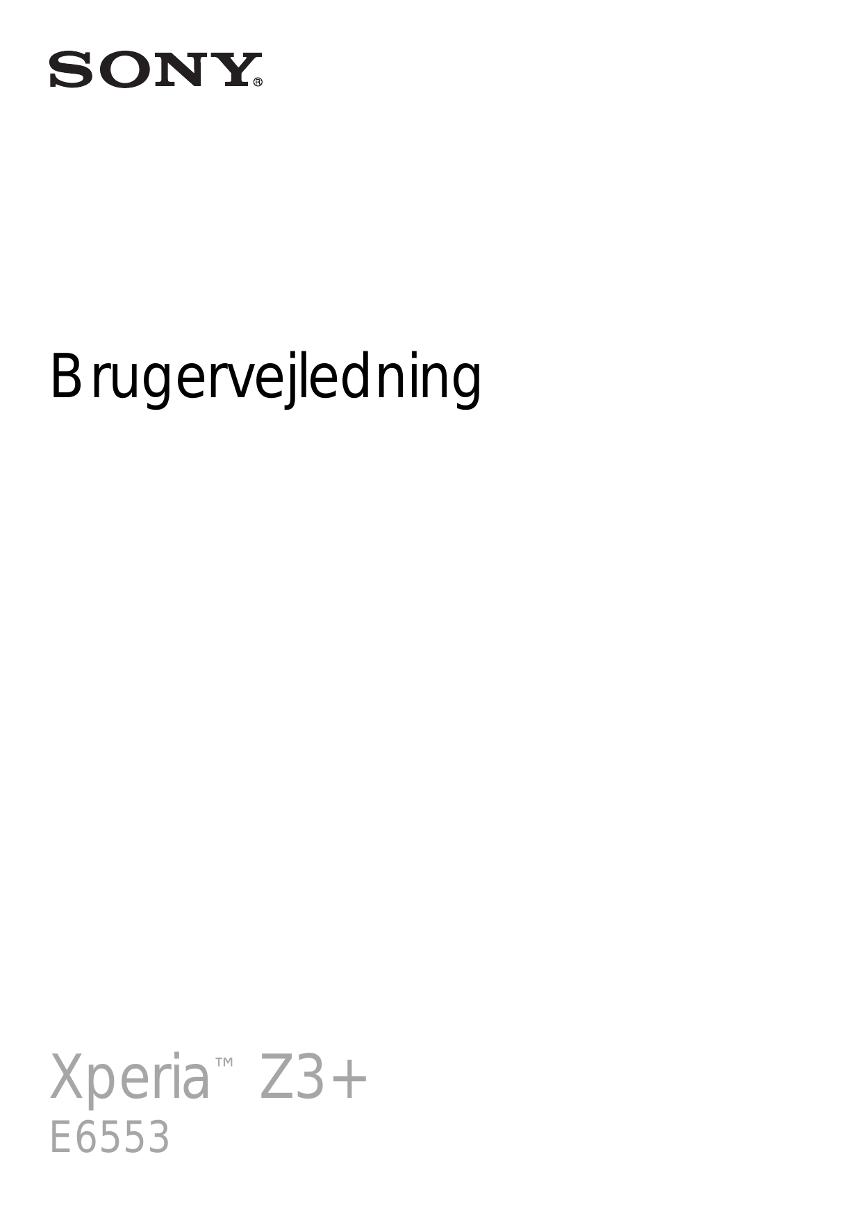 BrugervejledningXperia™ Z3+E6553