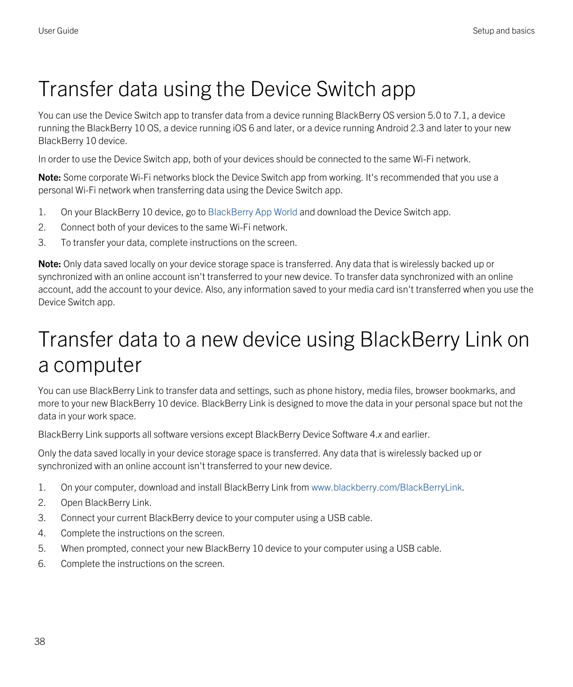 User GuideSetup and basicsTransfer data using the Device Switch appYou can use the Device Switch app to transfer data from a dev