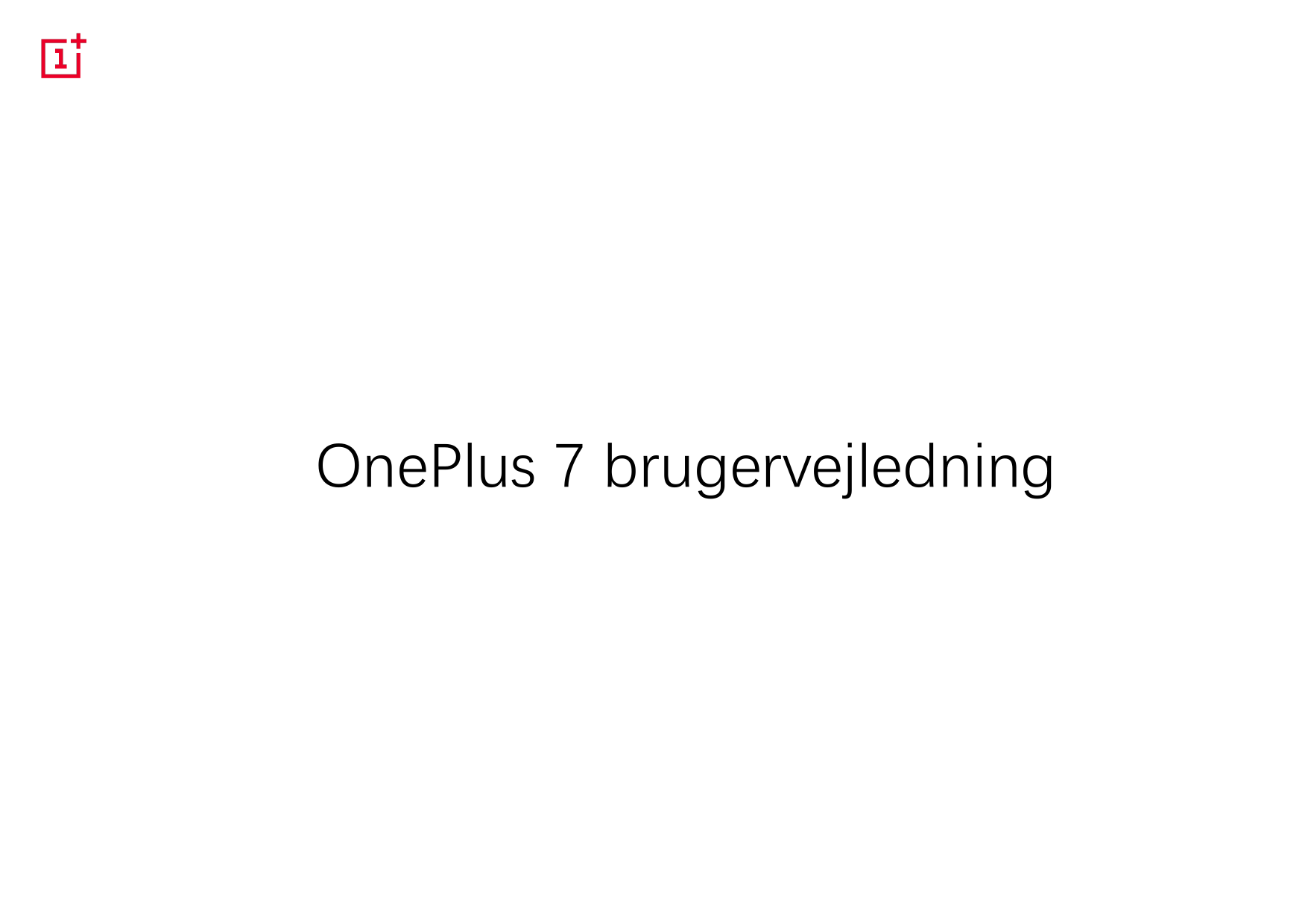 OnePlus 7 brugervejledning