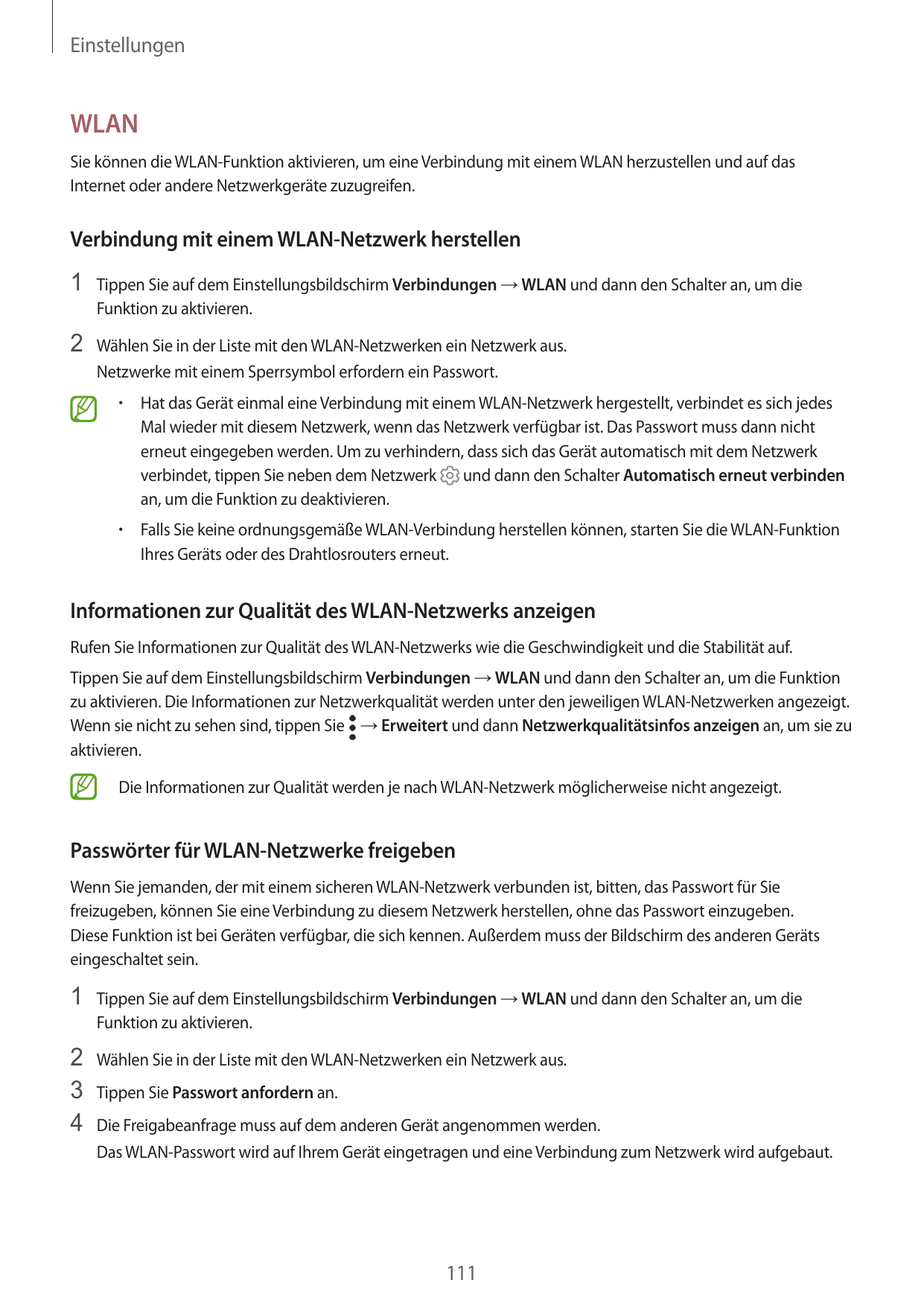 EinstellungenWLANSie können die WLAN-Funktion aktivieren, um eine Verbindung mit einem WLAN herzustellen und auf dasInternet ode