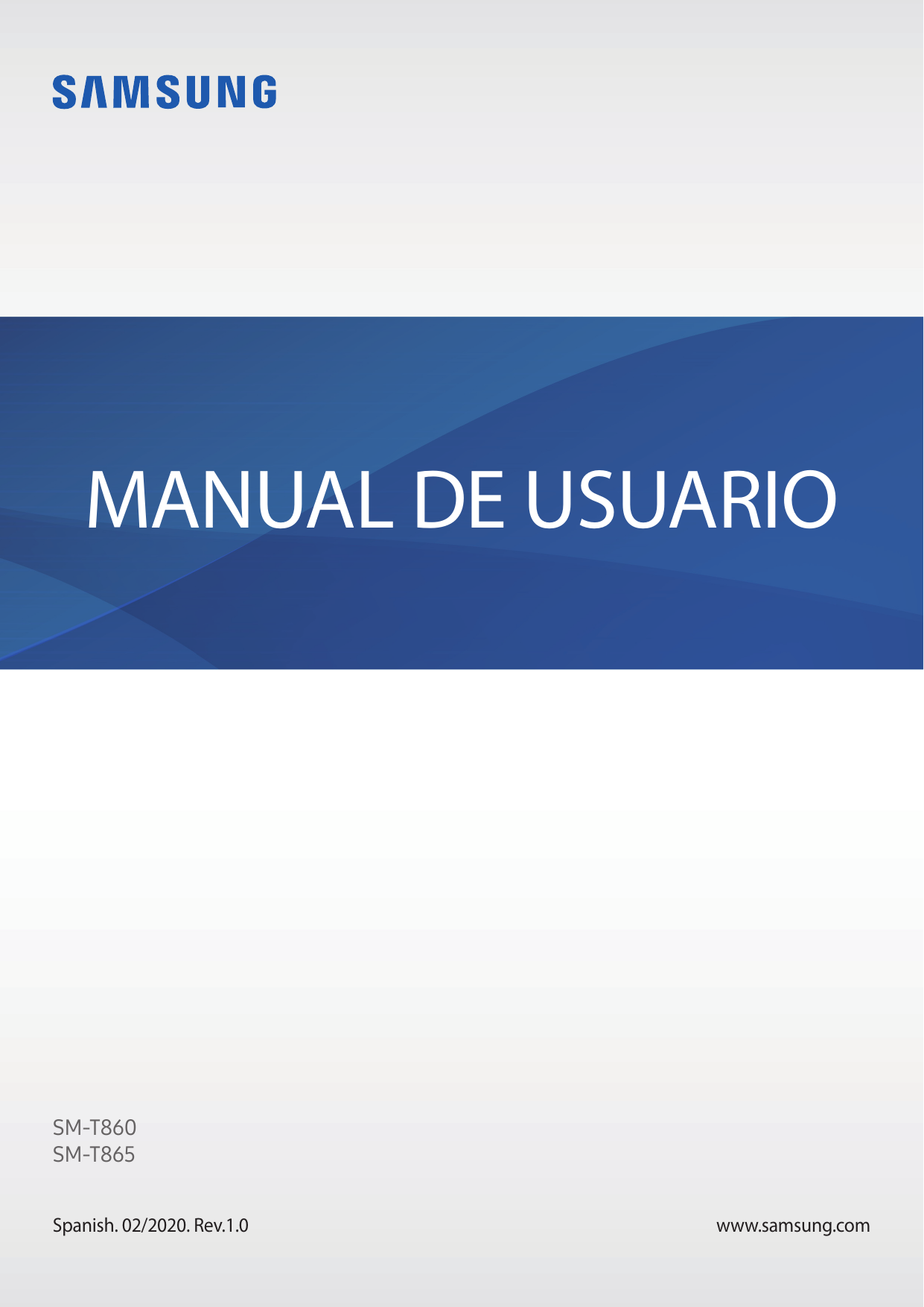 MANUAL DE USUARIOSM-T860SM-T865Spanish. 02/2020. Rev.1.0www.samsung.com