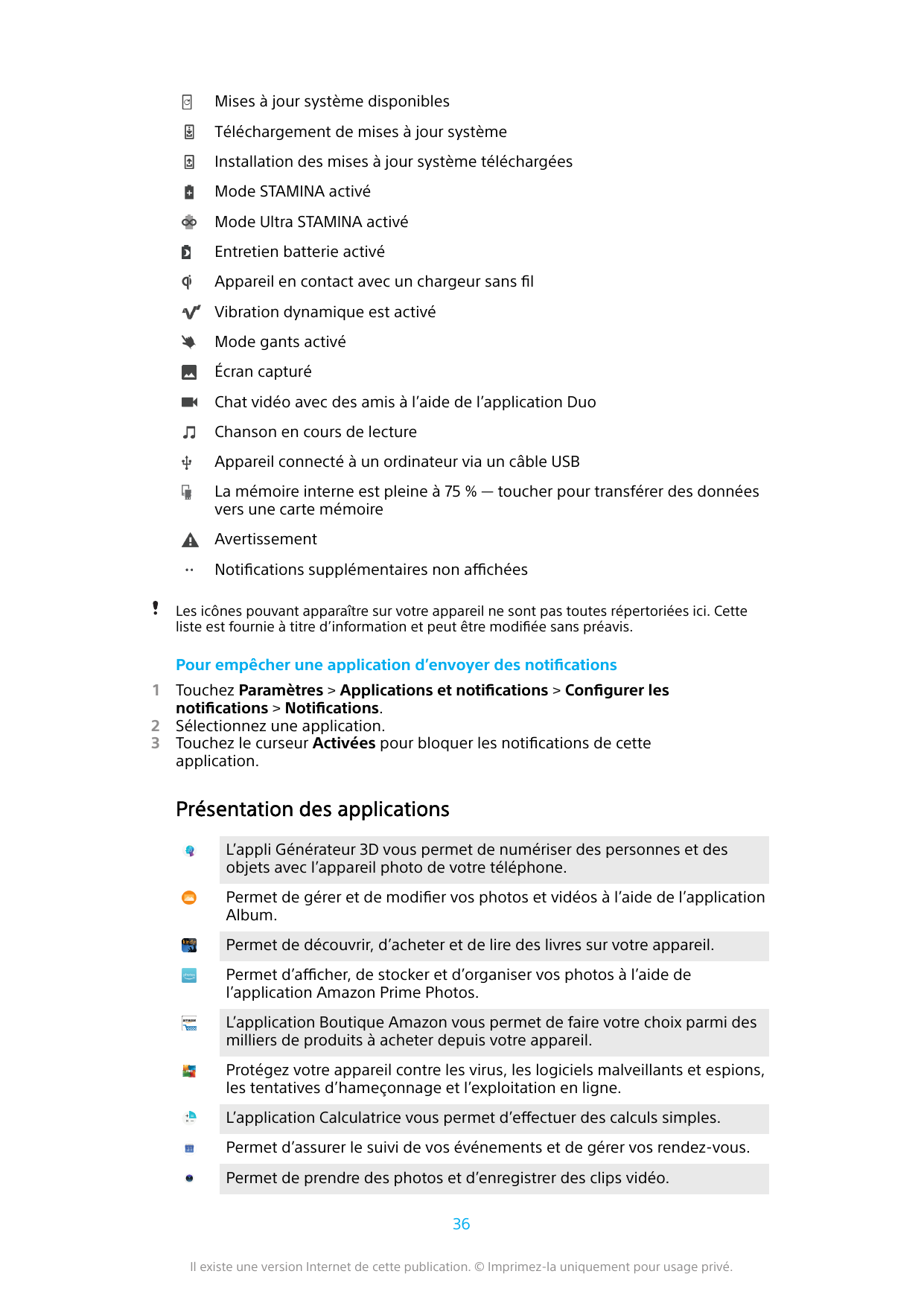 Mises à jour système disponiblesTéléchargement de mises à jour systèmeInstallation des mises à jour système téléchargéesMode STA